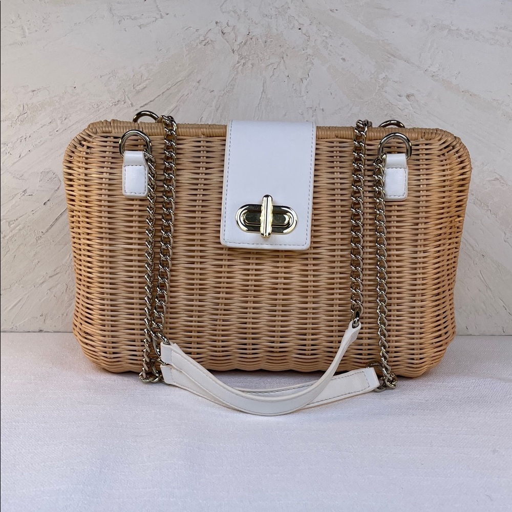 Talbots Wicker Basket Shoulder Bag